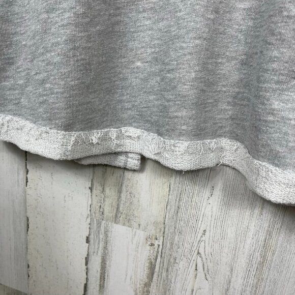 BDG Urban Outfitters hoodie cardigan longline distressed hems pockets gray small - Picture 7 of 8